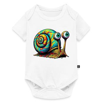 Schnecke - Baby Premium Kurzarmbody - Weiß - Vorne