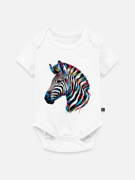 Zebra - Baby Premium Kurzarmbody - Weiß