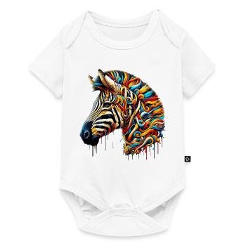 Zebra - Baby Premium Kurzarmbody - Weiß - Vorne
