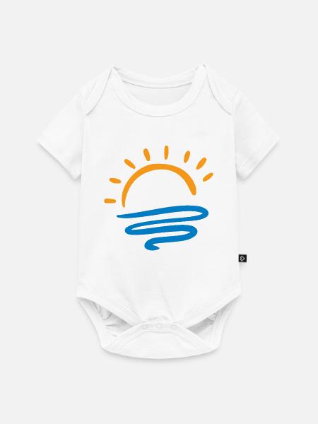 Sonne & Meer - Baby Premium Kurzarmbody - Weiß