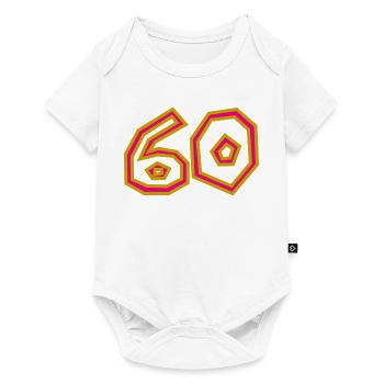 60. 60 YEARS. 60th ANNIVERSARY. 60TH BIRTHDAY. - Baby Premium short-sleeve bodysuit - white - Front
