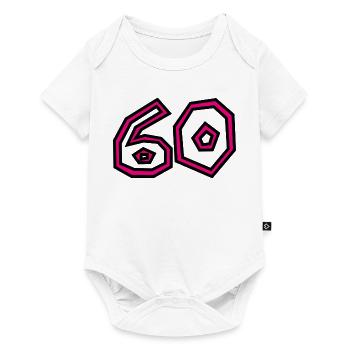 60. 60 ANS. 60e ANNIVERSAIRE. ANNIVERSAIRE 60 ANS. - Body à manches courtes Premium Bébé - blanc - Devant