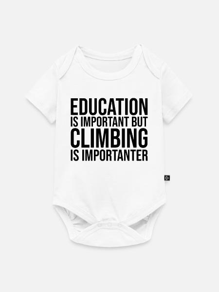 Klettern Klettern Klettern Klettern - Baby Premium Kurzarmbody - Weiß