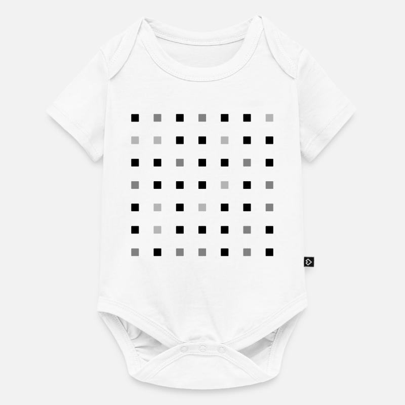 Square Grid - Baby Premium short-sleeve bodysuit - white