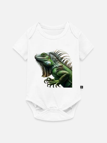 Leguan - Baby Premium Kurzarmbody - Weiß