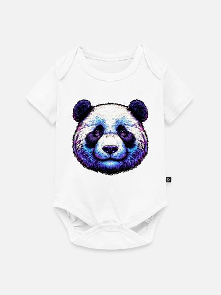 Panda - Baby Premium Kurzarmbody - Weiß