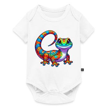 Gecko - Baby Premium Kurzarmbody - Weiß - Vorne