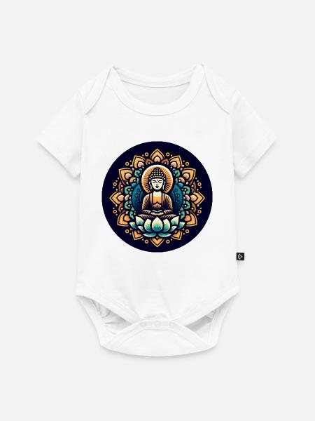 Ruhe des Buddha - Baby Premium Kurzarmbody - Weiß