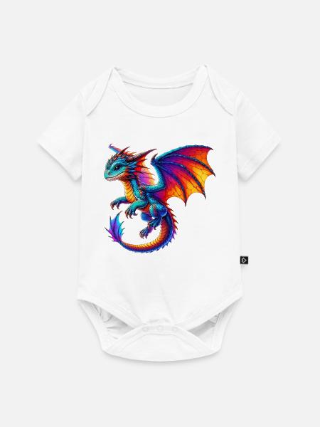 Drache - Baby Premium Kurzarmbody - Weiß