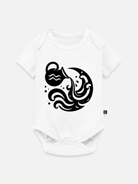 Wassermann - Baby Premium Kurzarmbody - Weiß
