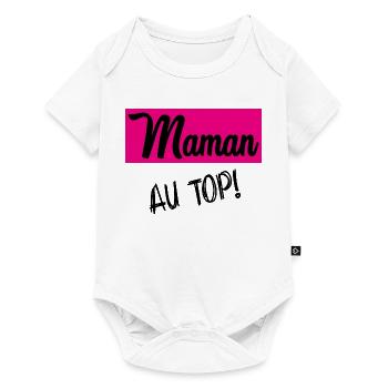 MAMAN. MAMIE. FÊTE DES MÈRES - Body à manches courtes Premium Bébé - blanc - Devant