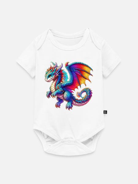 Drache - Baby Premium Kurzarmbody - Weiß