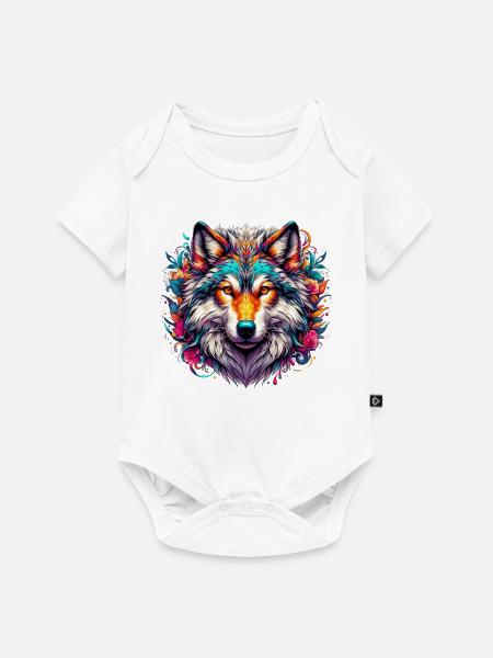 Wolf - Baby Premium Kurzarmbody - Weiß