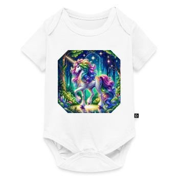 Fantaisie Licorne Chevaux Fans Licorne Amoureux - Body à manches courtes Premium Bébé - blanc - Devant