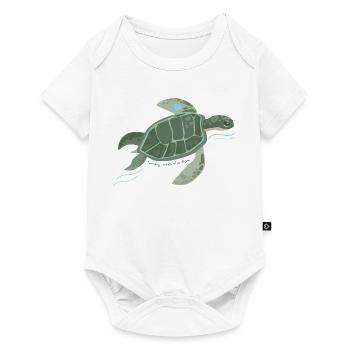 Tortue du cœur : Rivière de la Tranquillité - Body à manches courtes Premium Bébé - blanc - Devant