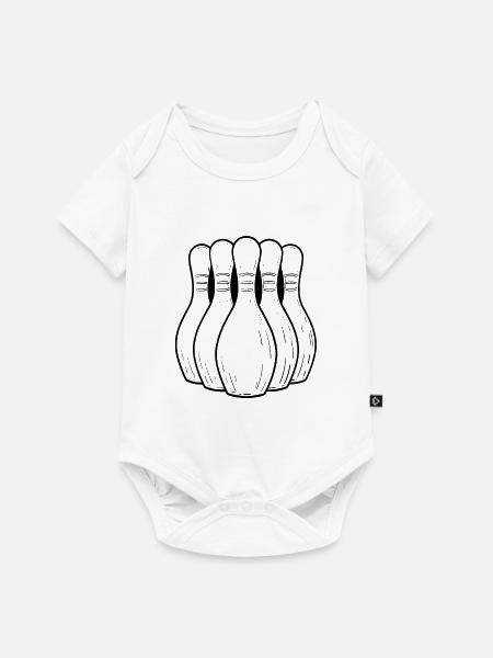 Lustige Bowling Pins - Baby Premium Kurzarmbody - Weiß