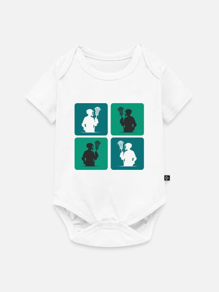 Lacrosse Design - Baby Premium Kurzarmbody - Weiß