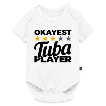 Joueur de tuba le plus correct - Body à manches courtes Premium Bébé - blanc - Devant