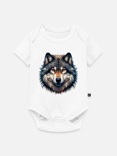 Wolf - Baby Premium Kurzarmbody - Weiß
