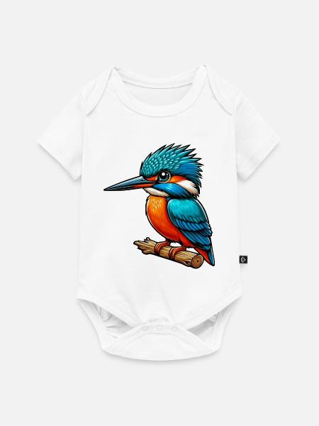 Eisvogel - Baby Premium Kurzarmbody - Weiß