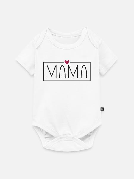 Mama - Baby Premium Kurzarmbody - Weiß