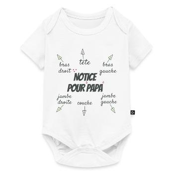Dad-Bodysuit-Hinweis auf Baby-Body - Baby Premium Kurzarmbody - Weiß - Vorne