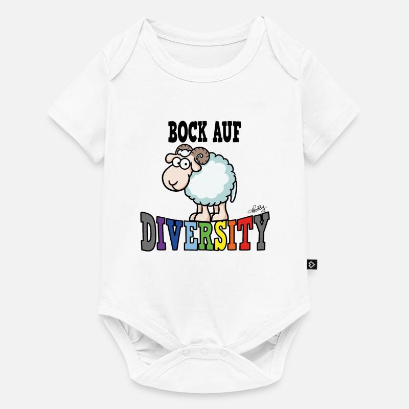 Bock auf Diversity - Baby Premium Kurzarmbody - Weiß