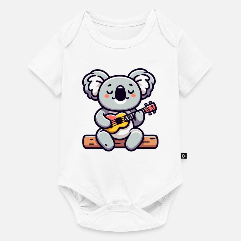 Koala Chords: Der Eukalyptus-Melodiker - Baby Premium Kurzarmbody - Weiß