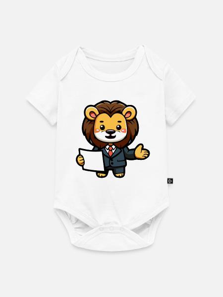 Der Unternehmenslöwe - Baby Premium Kurzarmbody - Weiß