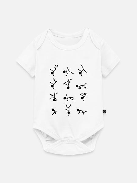 Breakdance Moves - Baby Premium Kurzarmbody - Weiß
