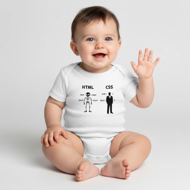 Développeur Programmeur Coden Code de script CSS Body à manches courtes Premium Bébé
