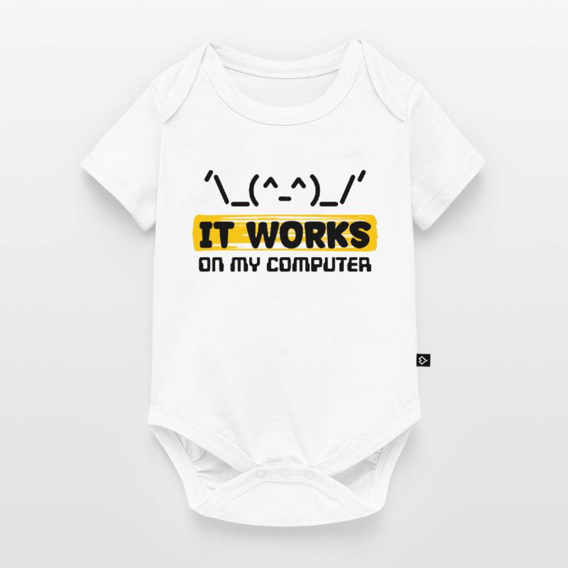 Déclaration du développeur Coden Scripting Computer Geek Body à manches courtes Premium Bébé