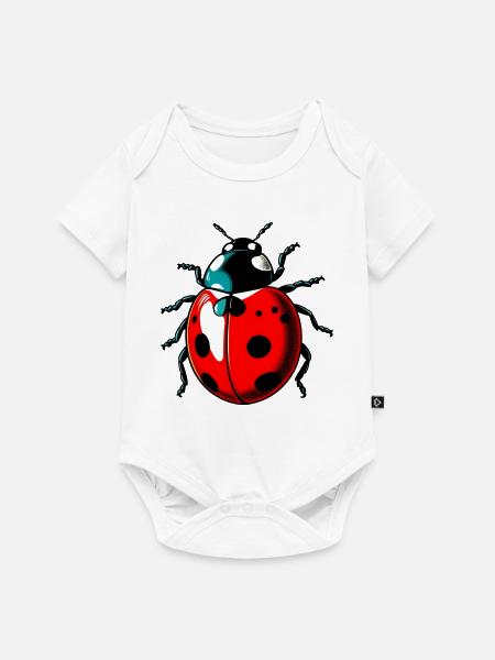 Marienkäfer - Baby Premium Kurzarmbody - Weiß
