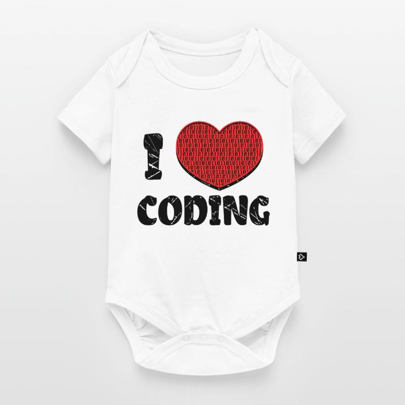 Script de code Debug Heart Statement Body à manches courtes Premium Bébé