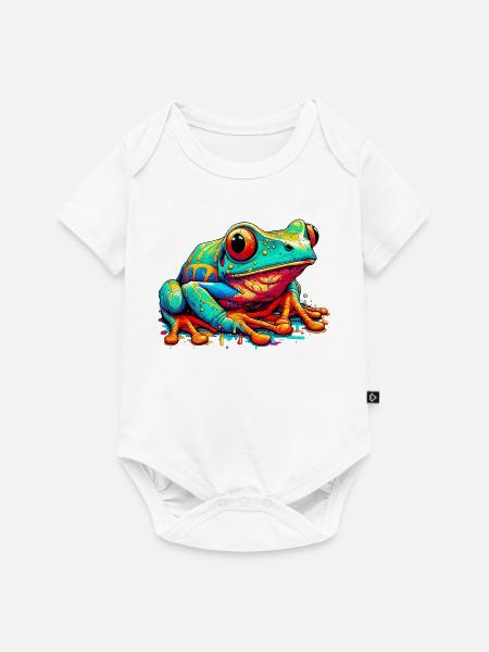 Frosch - Baby Premium Kurzarmbody - Weiß