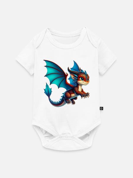 Drache - Baby Premium Kurzarmbody - Weiß