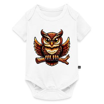 Hibou - Body à manches courtes Premium Bébé - blanc - Devant
