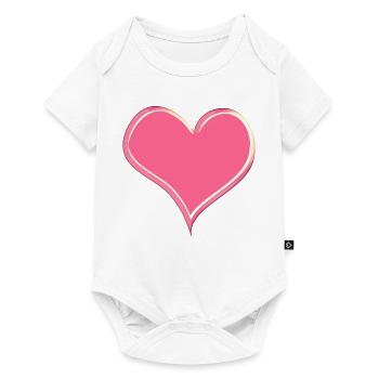 Amour du cœur ❤️ - Body à manches courtes Premium Bébé - blanc - Devant