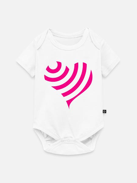 Herz - Baby Premium Kurzarmbody - Weiß