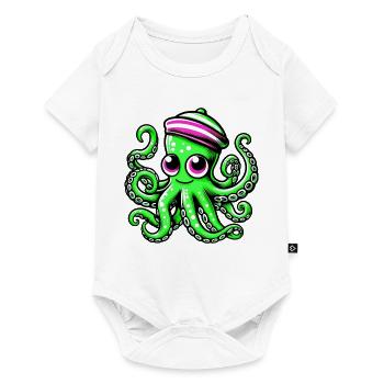 Krake - Baby Premium Kurzarmbody - Weiß - Vorne