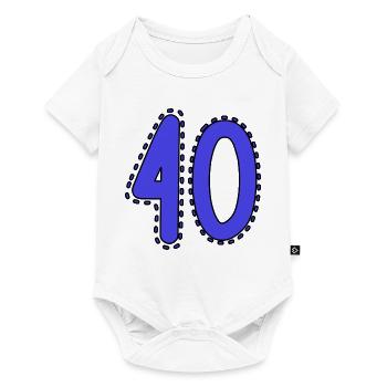 40. 40 JAHRE. 40. JAHRESTAG. 40-JÄHRIGES JUBILÄUM. - Baby Premium Kurzarmbody - Weiß - Vorne