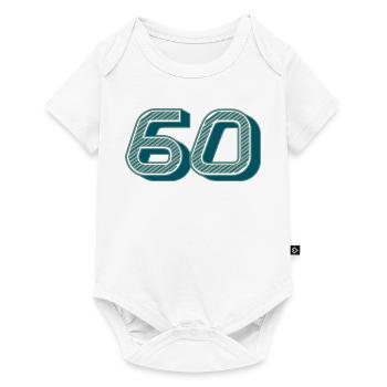 60. 60 ANS. 60e ANNIVERSAIRE. ANNIVERSAIRE 60 ANS. - Body à manches courtes Premium Bébé - blanc - Devant