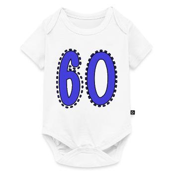 60. 60 JAHRE. 60. JAHRESTAG. 60. GEBURTSTAG. - Baby Premium Kurzarmbody - Weiß - Vorne