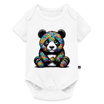 Panda - Baby Premium Kurzarmbody - Weiß - Vorne