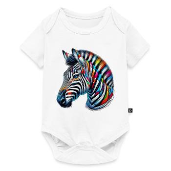 Zèbre - Body à manches courtes Premium Bébé - blanc - Devant