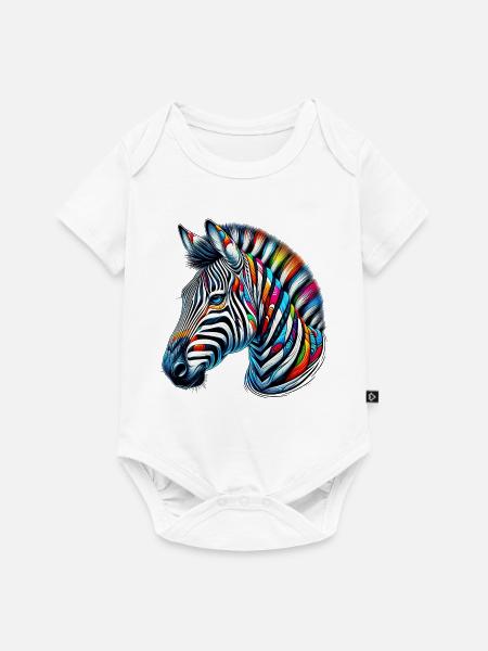 Zebra - Baby Premium Kurzarmbody - Weiß