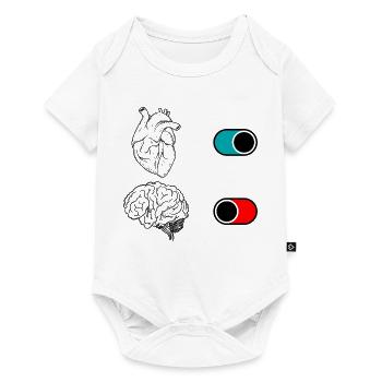 Nocturnal Crescent Duo - Baby Premium short-sleeve bodysuit - white - Front