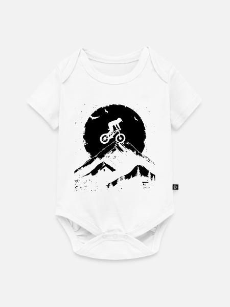 Mountainbiking Radfahrer - Baby Premium Kurzarmbody - Weiß