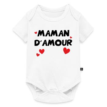 Maman d'Amour - Mother's Day - Baby Premium short-sleeve bodysuit - white - Front
