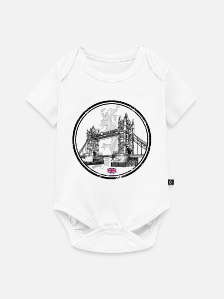 Londoner Brücke - Baby Premium Kurzarmbody - Weiß